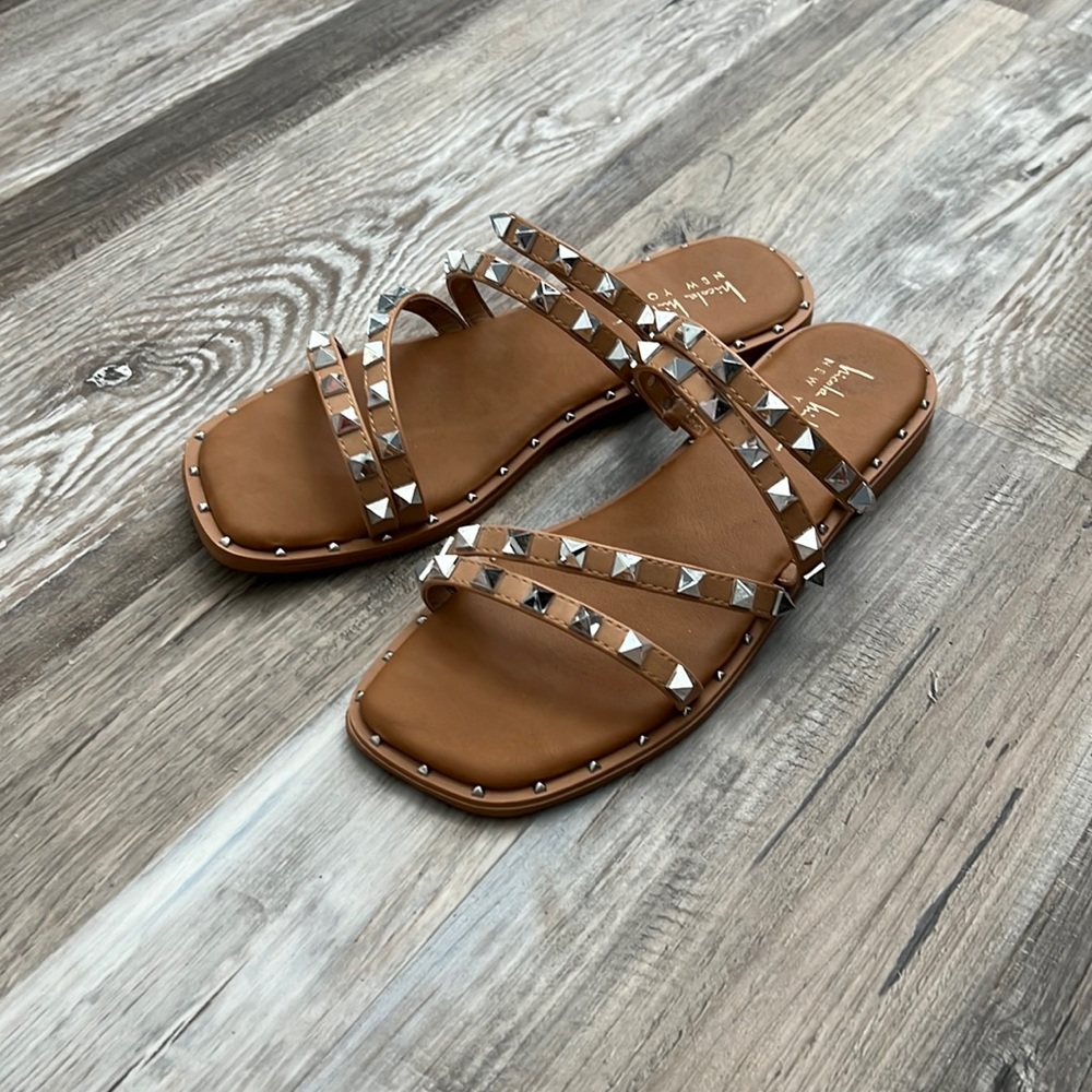 Nicole Miller studded sandals